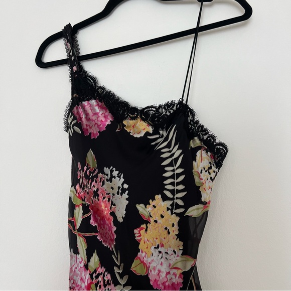 Vintage Betsey Johnson One Shoulder Dress with Beaded hem - Picture 3 of 6